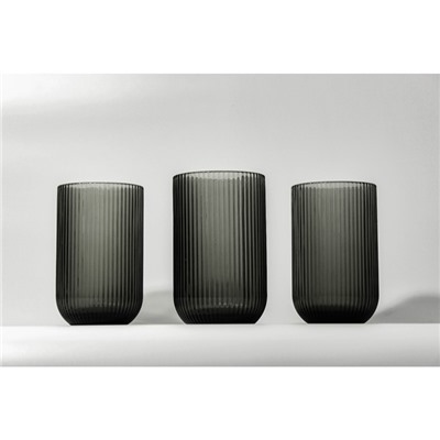 Стаканы SL Home «Модерн», 400 мл, 8×13 см, набор 6 шт., стекло, графитовые