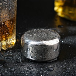 Камень для виски охлаждающий, d=5, h=2.8 см, нержавеющая сталь