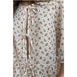 Костюм муслин  SET070/05/Белый, бежевый