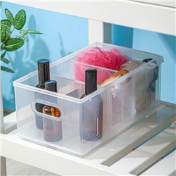 Контейнер для хранения без крышки Econova ROLLY, 5 л, пластик, 16.8×30.5×12.9 см, прозрачный