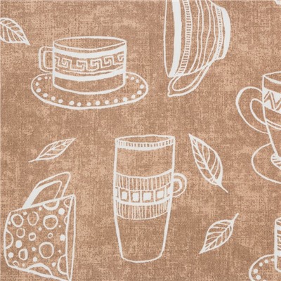Скатерть «Доляна» Cup of tea, 110×144 см, 100% хлопок, 164 г/м²