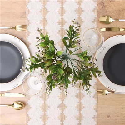 Дорожка на стол Этель сканди 32×180 см, 50% хлопок 50% п/э, бежевая