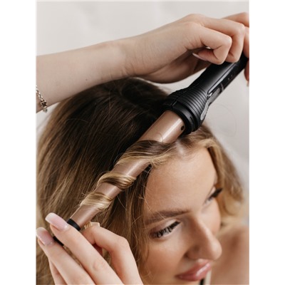 Плойка Luazon LW-12, 35 Вт, керамическое покрытие, d=13-25 мм, 150-230°С, чёрная