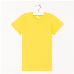 Футболка детская, рост 122 см, жёлтая