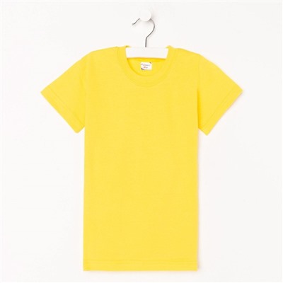 Футболка детская, рост 122 см, жёлтая