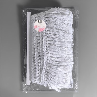 Тесьма декоративная «Бахрома», 75 мм, 10±1 м, белая