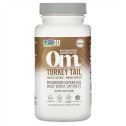 Om Mushrooms, Траметес разноцветный, 667 мг, 90 вегетарианских капсул