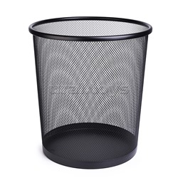 Корзина для бумаг 21,8x26x28 см (12,5 л), круглая, сетчатая металлическая, черная