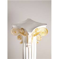 Колонна декоративная, 120 см, белый с золотом, полистоун