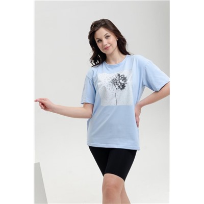 Футболка 027 Бренд Rozhkova KV (Голубой)