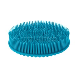 Губка для тела силиконовая овал, голубая