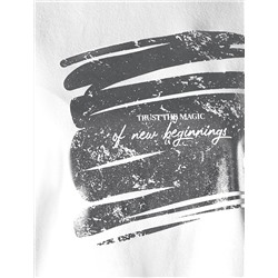 Нарядная футболка с принтом фольгой из премиального хлопка с эластаном