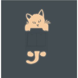Наклейка на выключатель "Котик"