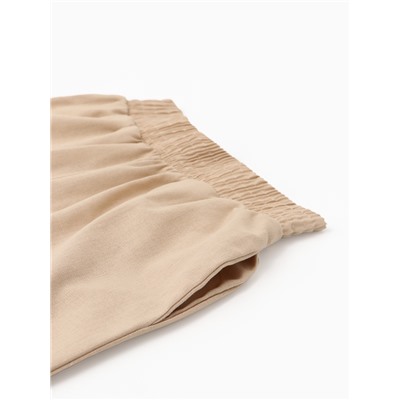 Комплект (рубашка и шорты) для девочки MINAKU, бежевый, рост 134 см