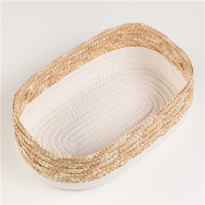 Корзина стеллажная «Сканди», 33×22×14 см, молочный