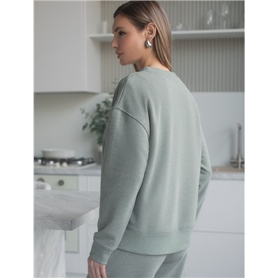 Джемпер из петельчатого футера двухнитки с эластаном