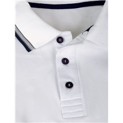 Футболка-поло из фактурного трикотажа