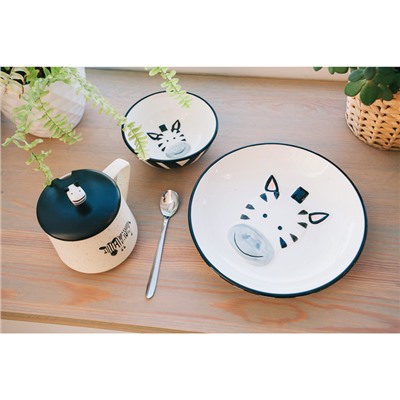 Миска керамическая «Зебра», 300 мл, d=12 см