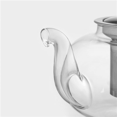 Чайник стеклянный заварочный с металлическим ситом «Калиопа», 800 мл