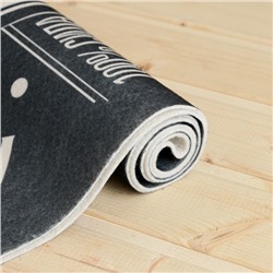 Коврик - лежак для бани и сауны с принтом «Крутой мужик, самый лучший на свете», 150×50 см, полиэфир 70%, шерсть 30%, «Банная забава»