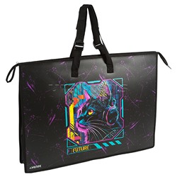 Папка для чертежей и рисунков "Label. Cyber Cat" A2 (650x470x100 мм) 500 мкм,