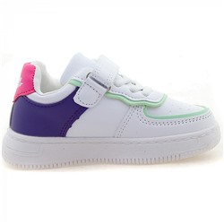 B10483-12 бел/цветн Кроссовки для девочек (26-31)/8