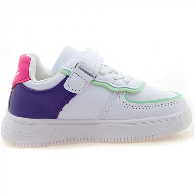 B10483-12 бел/цветн Кроссовки для девочек (26-31)/8