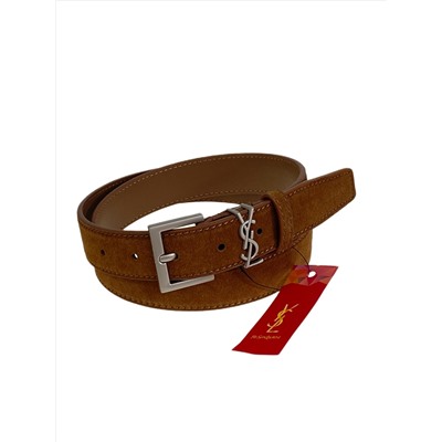 Ремень женский  из натуральной замши, цвет коричнево-рыжий