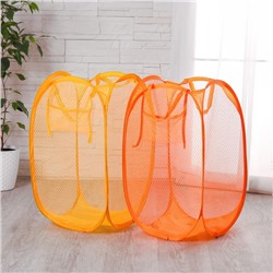 Корзина для игрушек с ручками (сетка), цвета МИКС