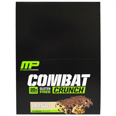 MusclePharm, Combat Crunch, со вкусом шоколадного печенья, 12 батончиков по 63 г