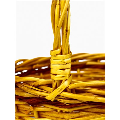 Корзина плетёная для хранения Vento, с ручкой, коричневая, набор 3 шт.