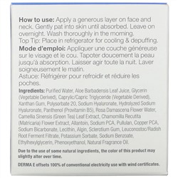 Derma E, ультра увлажняющая щелочная ночная маска для лица, 56 г (2 унции)