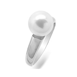 Кольцо из серебра жемчуг swarovski, Км105