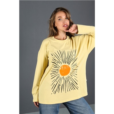 Лонгслив с принтом ЛГ-01