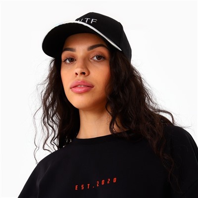 Кепка женская WTF, чёрная, р-р 56