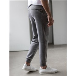 Брюки из тонкого футера с карманом на молнии