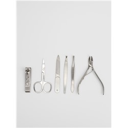 Набор маникюрный «Рептилия», 6 предметов, в футляре, коричневый