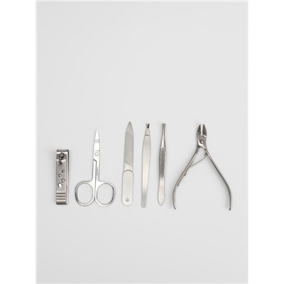 Набор маникюрный «Рептилия», 6 предметов, в футляре, коричневый