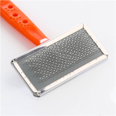 Пуходёрка «Лапки» средняя, 9×12 см, с каплями, оранжевая