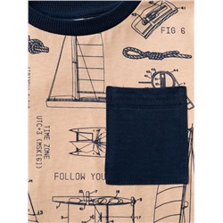 Комплект трикотажный для мальчиков: фуфайка (футболка), брюки