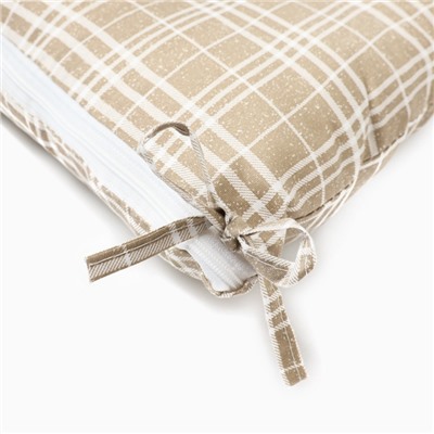 Подушка на стул Этель «Клетка» 40×40 см, 100% п/э
