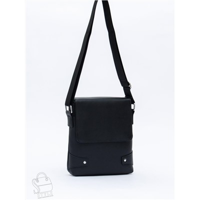 Сумка мужская кожаная 033H black Heanbag  в Новосибирске