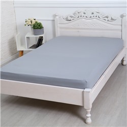 Простыня на резинке 1.5-спальная «Атра», 140×200+20 серая, бязь