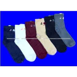 Ecosocks носки женские ангора НОРКА ШЕРСТЬ "с ушками" арт. 6630