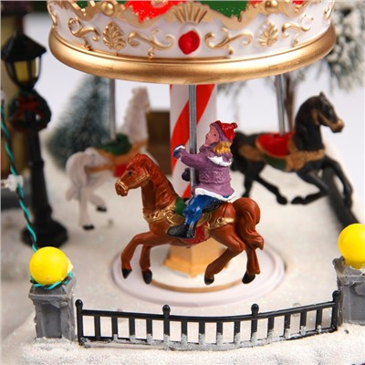 Светодиодная фигура «Рождественский парк» 43×23×22 см, полистоун, батарейки ААх3 (не в комплекте), USB, свечение мульти