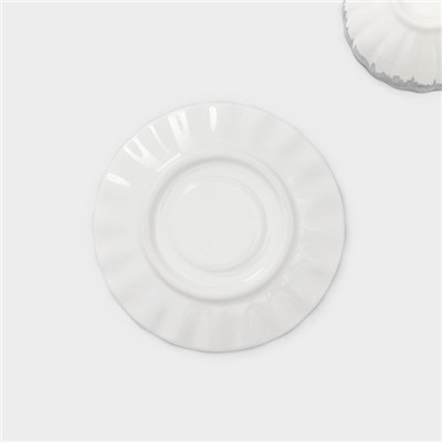 Сервиз чайный «Снежная лавина», 12 предметов: 6 кружек 80 мл, 6 блюдец d=11.2 см, керамика, МИКС