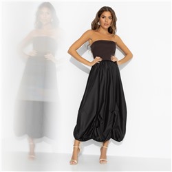 Юбка с эффектной драпировкой, Талия решает (черная)