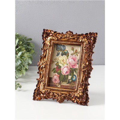 Фоторамка полистоун 9х13 см "Княгиня" золото 1,8х18х23 см