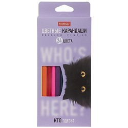 Карандаши 24цв "Кто здесь?" трехгранные (094111) Хатбер