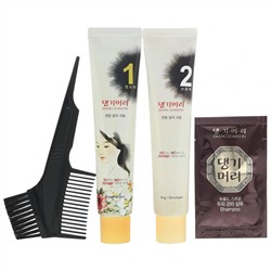Doori Cosmetics, Daeng Gi Meo Ri, краска для волос с лекарственными травами, оттенок светло-каштановый, 1 набор